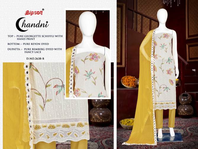 Chandni 2638 By Bipson Printed Georgette Dress Material Wholesalers In Delhi
